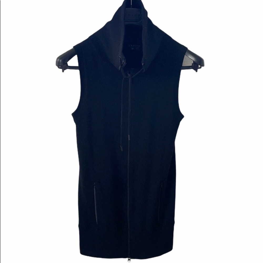 Theory 100% Wool Drawstring Knit Sleeveless Top